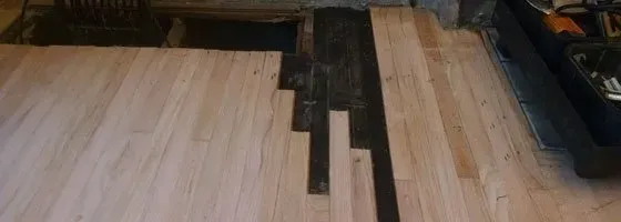 After removed bad pieces of fireplace