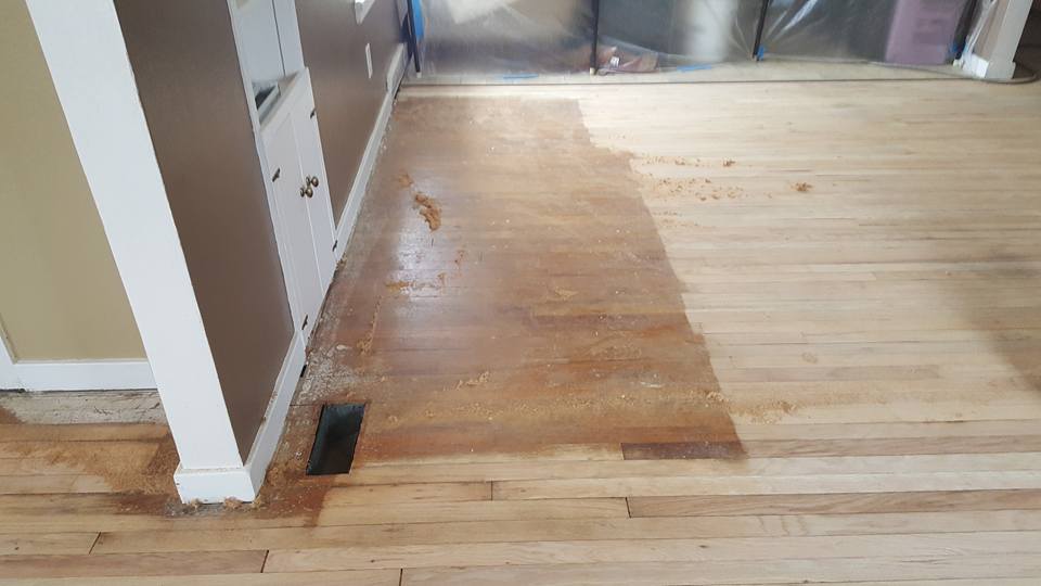 Sanding and cutting out vent