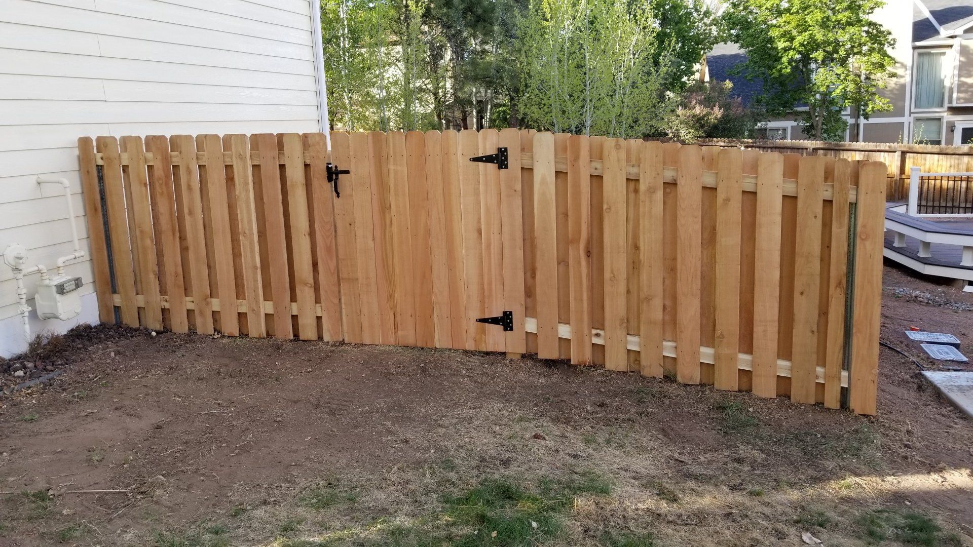 Wood fencing