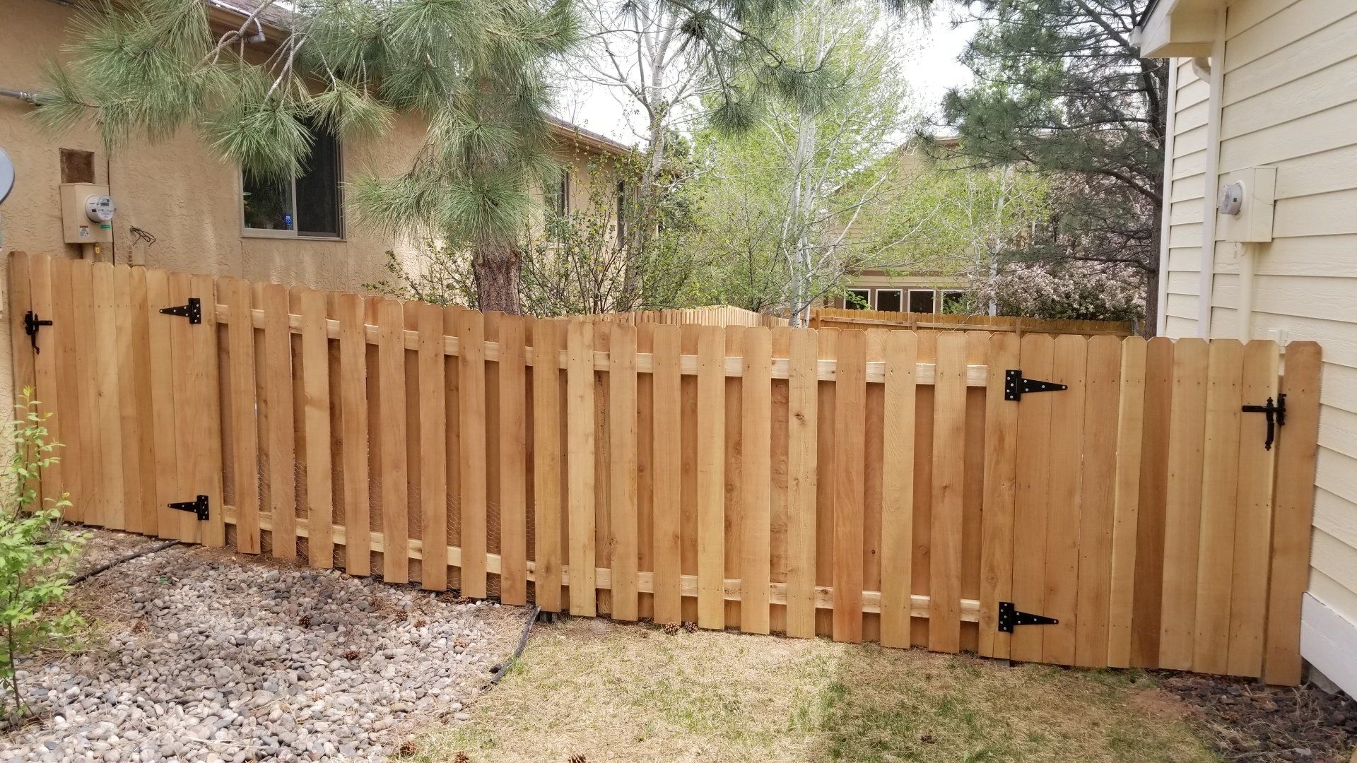 Wood fencing