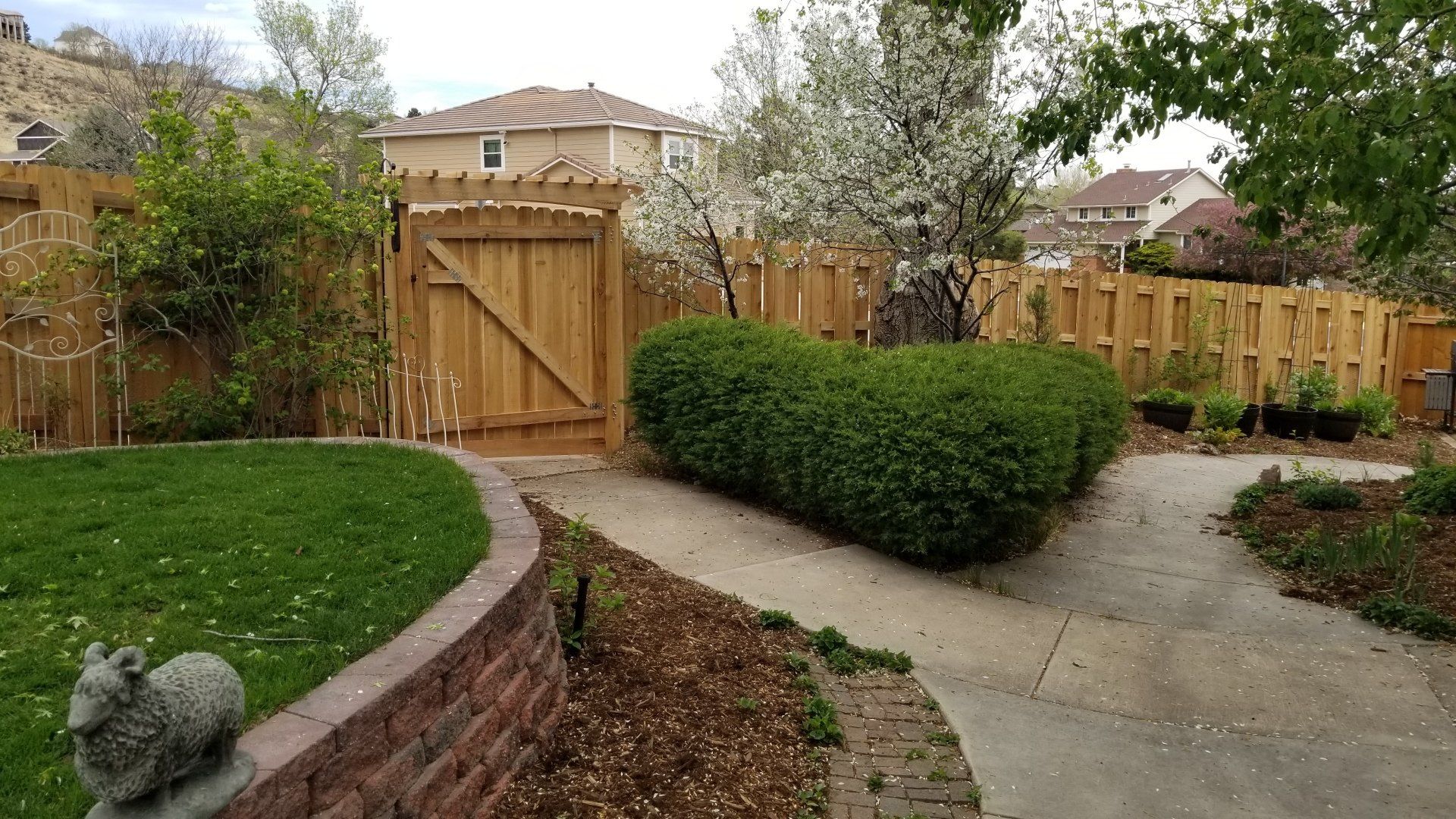 Wood fencing