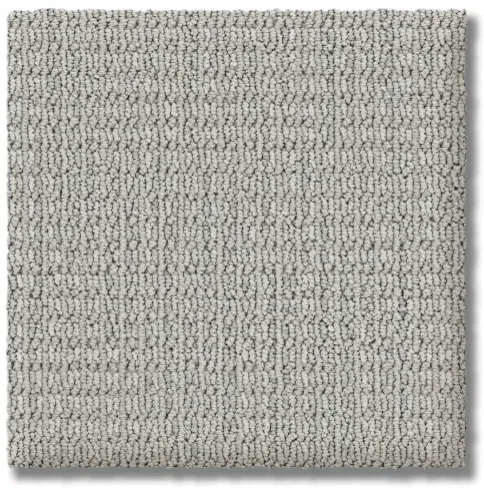 Square swatch of gray, textured carpet.