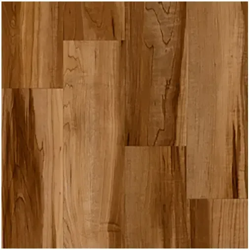 Wood flooring with varied brown and tan tones, showing wood grain.