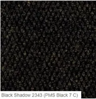 Black carpet textured with a honeycomb pattern; color is black, identified as Black Shadow 2343 (PMS Black 7 C).