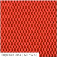 Bright red fabric with a tightly woven, textured pattern.