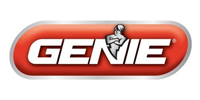 Genie logo in red, white, and silver on a rounded rectangle