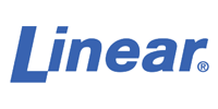 Linear logo in blue italic text on a white background