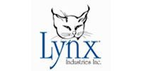 Lynx Industries Inc. logo with stylized lynx head above blue text