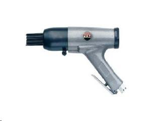 Air hammer, silver and blue, with trigger and nozzle.