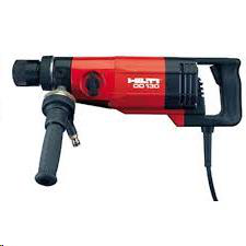 Red and black Hilti DD 130 core drill on a white background.
