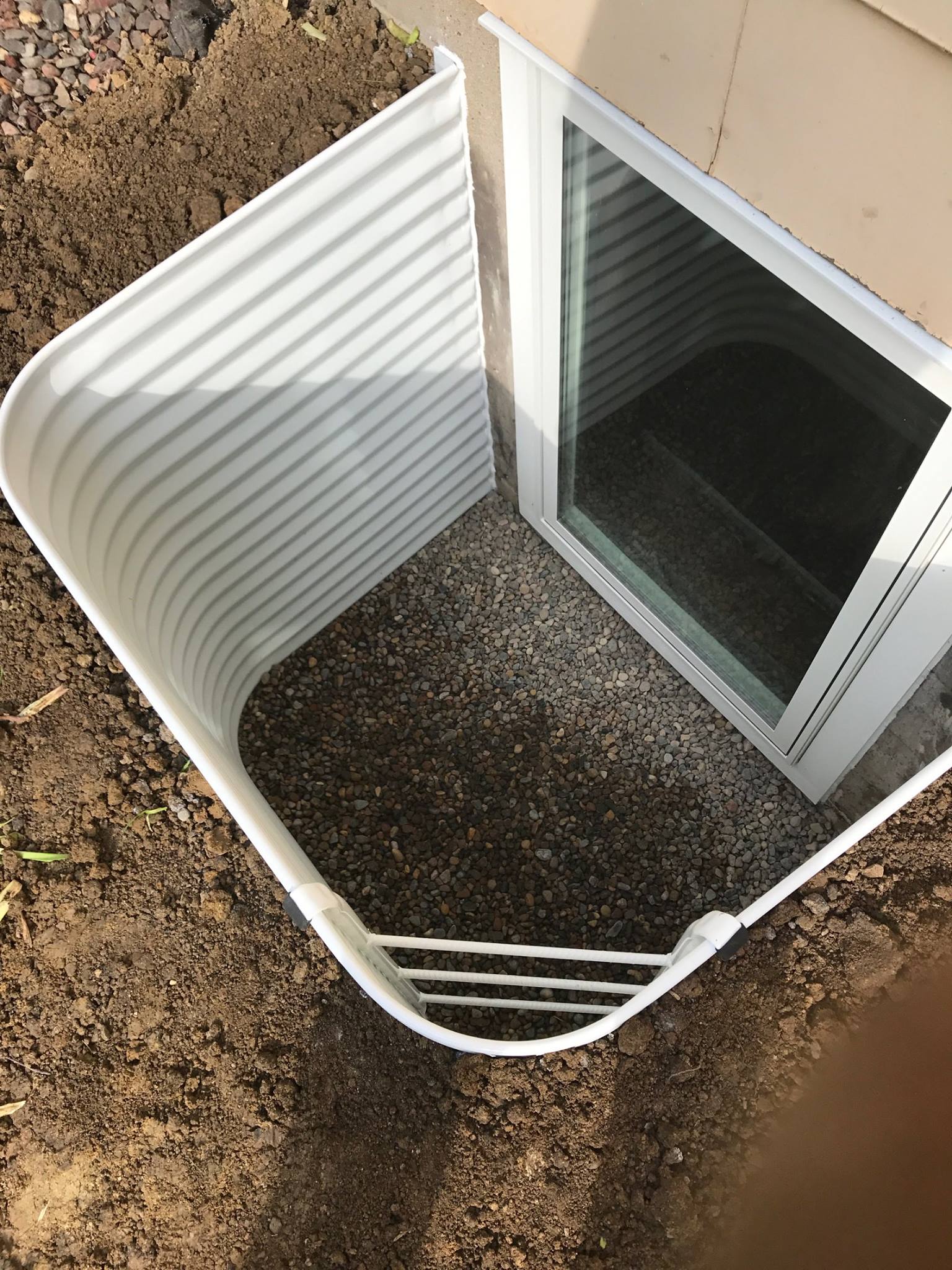 Galvanized Steel Window Wells - white finish