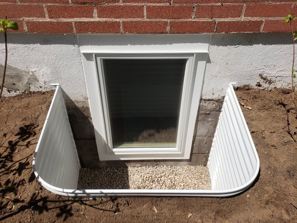 Galvanized Steel Window Wells - white finish Photo Gallery | Medina