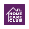 Purple square logo with a white house outline and