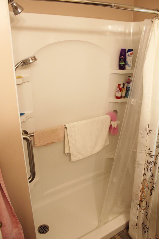 Bathroom shower area