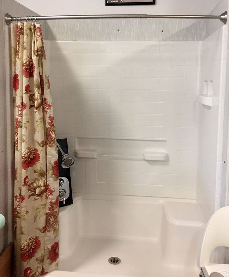 Bathroom shower area