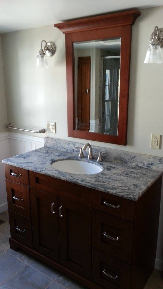 Bathroom mirror and cabinet
