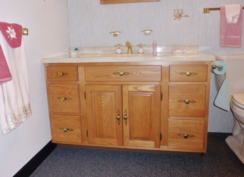 Bathroom wooden cabinets