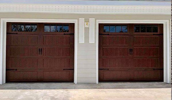 Wooden garage door