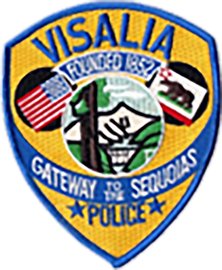 A badge for the visalia gateway to sequoias police