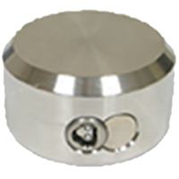 A silver metal object with a screw on it