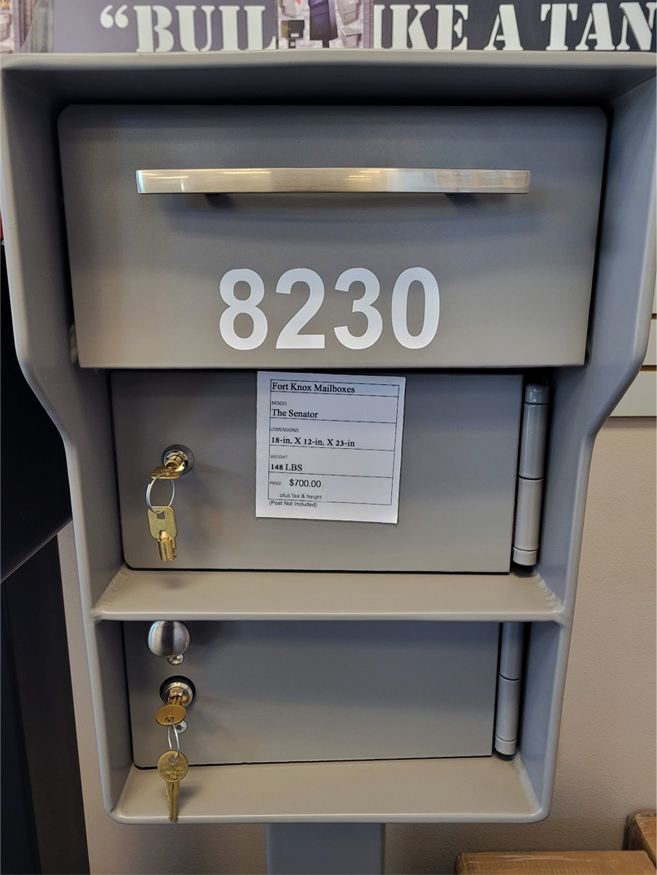A safe with the number 8230 on it