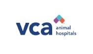 The VCA Animal Hospitals logo featuring the dark blue text