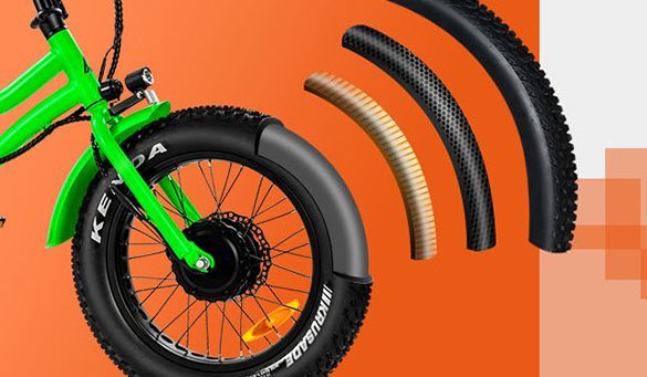 ADDMOTOR M-360 Adult Semi-Recumbent Electric Trike tires