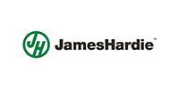 The James Hardie company logo, featuring a green circle containing the letters