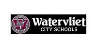 Logo for Watervliet City Schools featuring a purple