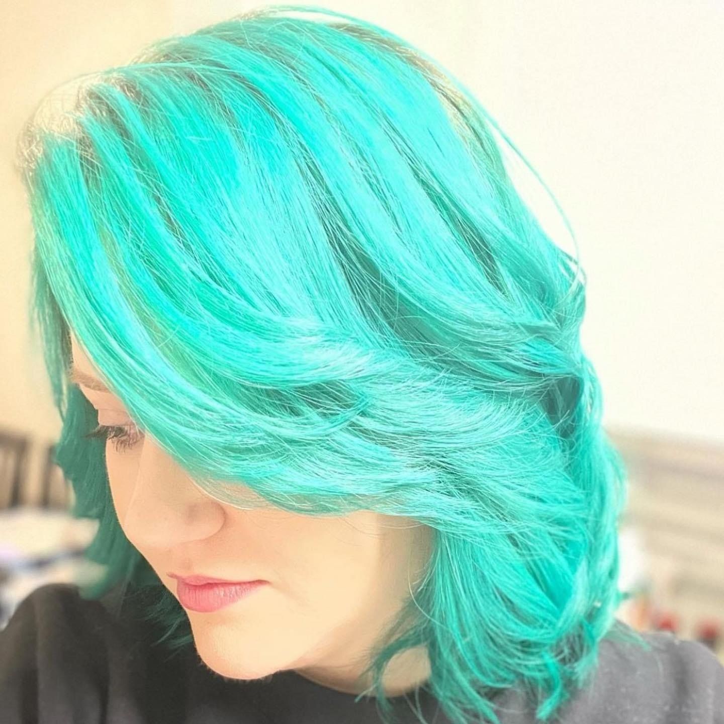 Teal hair