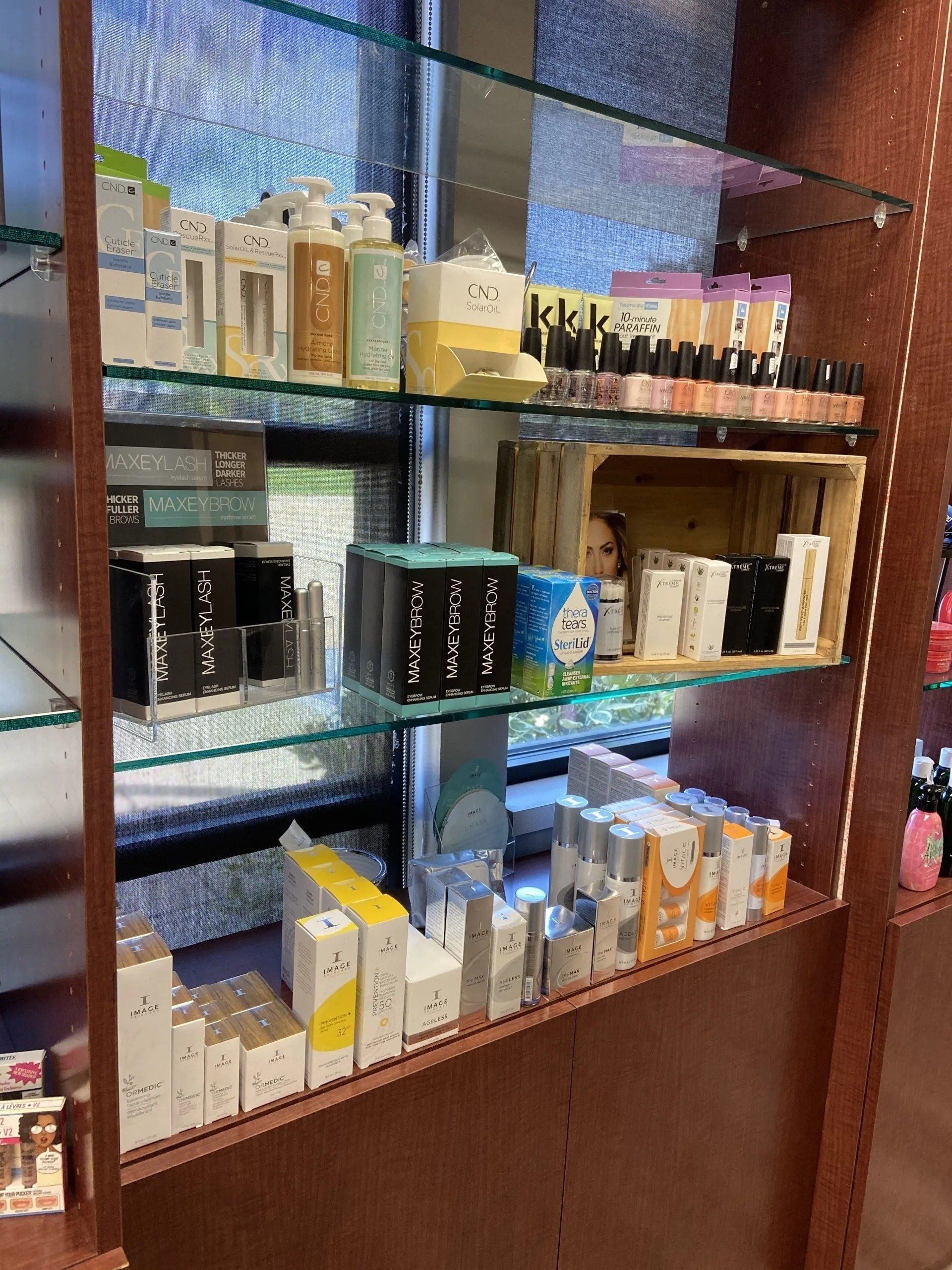 Minerva's Hair & Nails product display