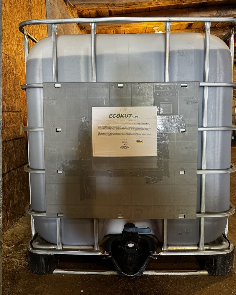 A large container with a label on it that says aconut