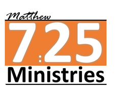 Logo for Matthew 7:25 Ministries, featuring the text