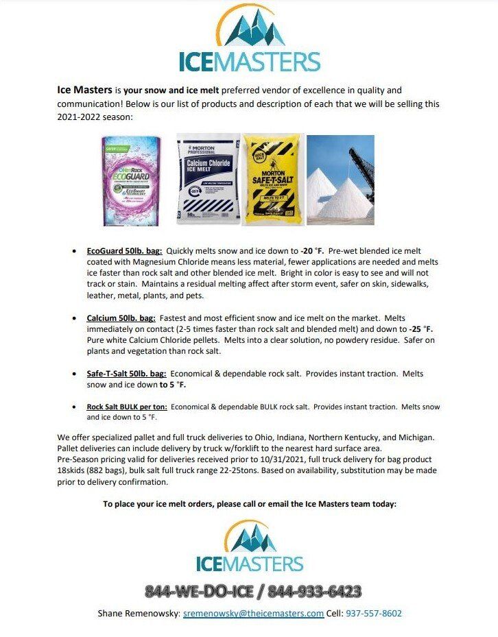 DeIcing Products Salt Loveland, OH