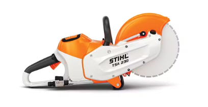 White and orange STIHL TSA 230 concrete saw.