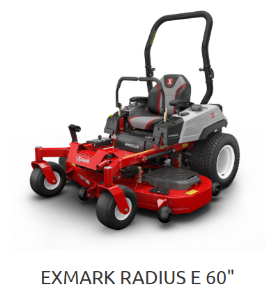 Red and gray Exmark Radius E 60