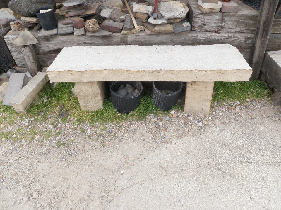 Arkansas Flagstone Park Bench