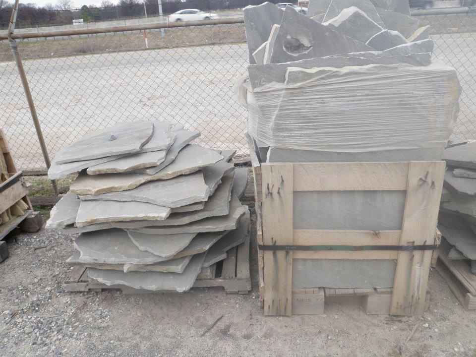 Light Blue Gray Flagstone Slabs