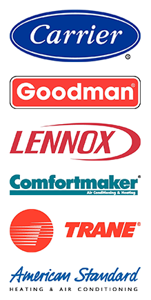 Carrier, Goodman, Lennox, Comfortmaker, Trane, American-Standard