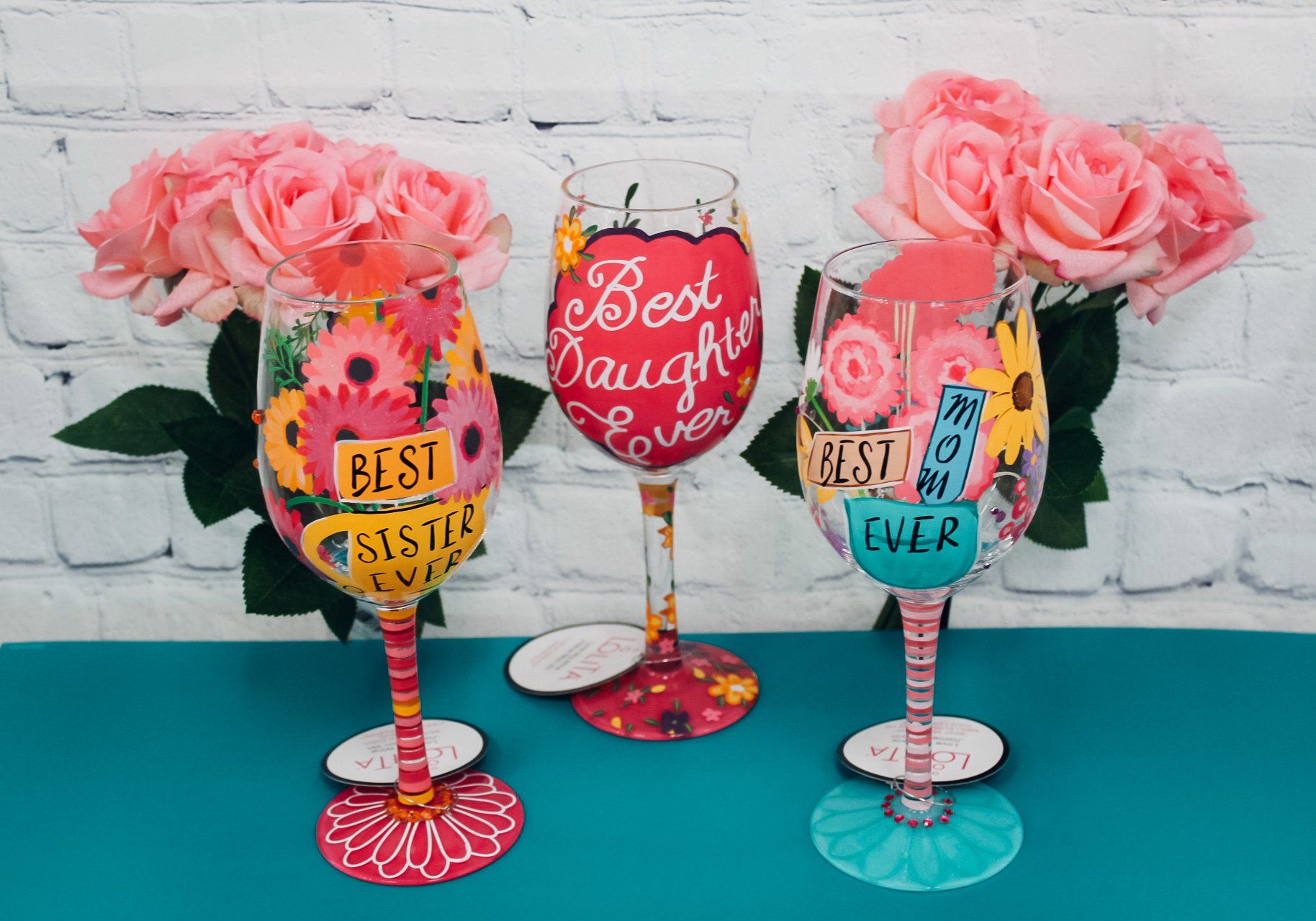 Lolita wine glass with messages