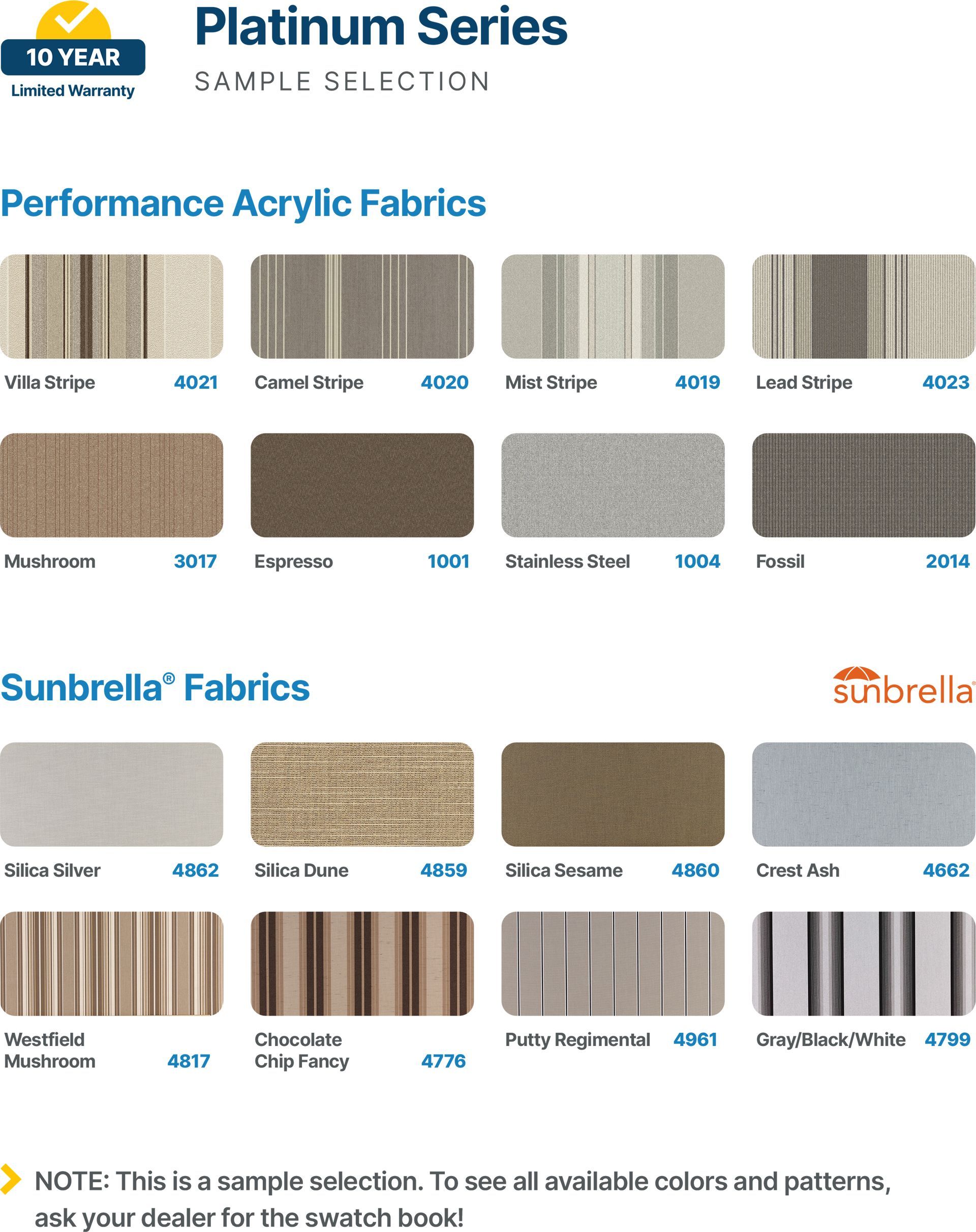 SunSetter Platinum Series Fabrics