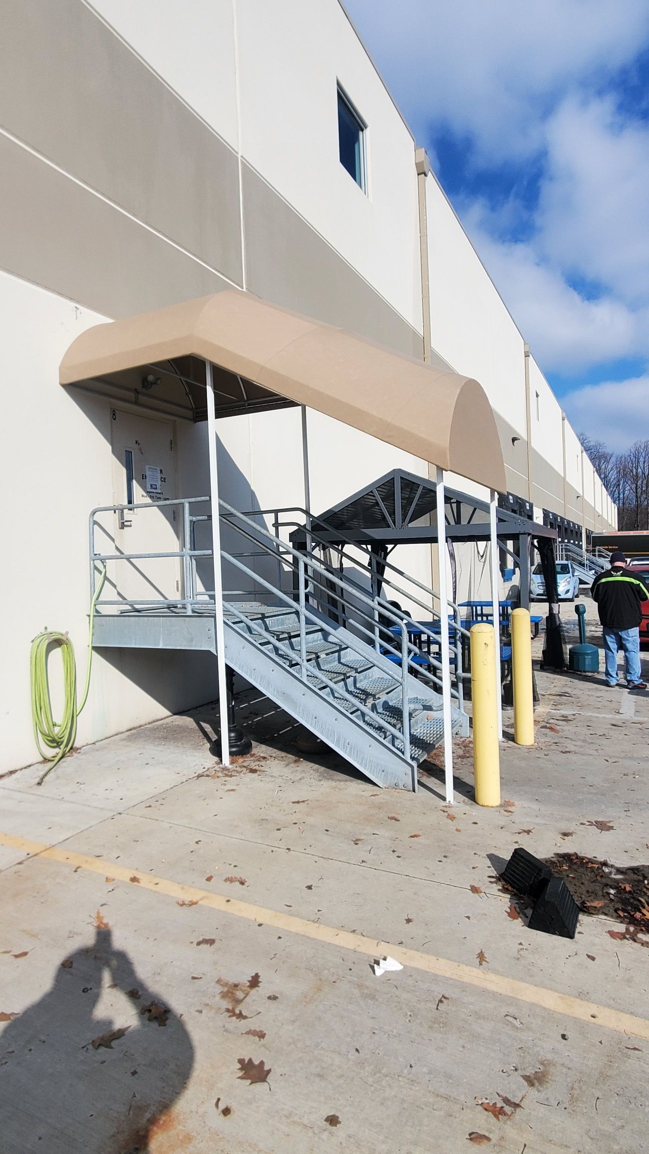 beige commercial awning
