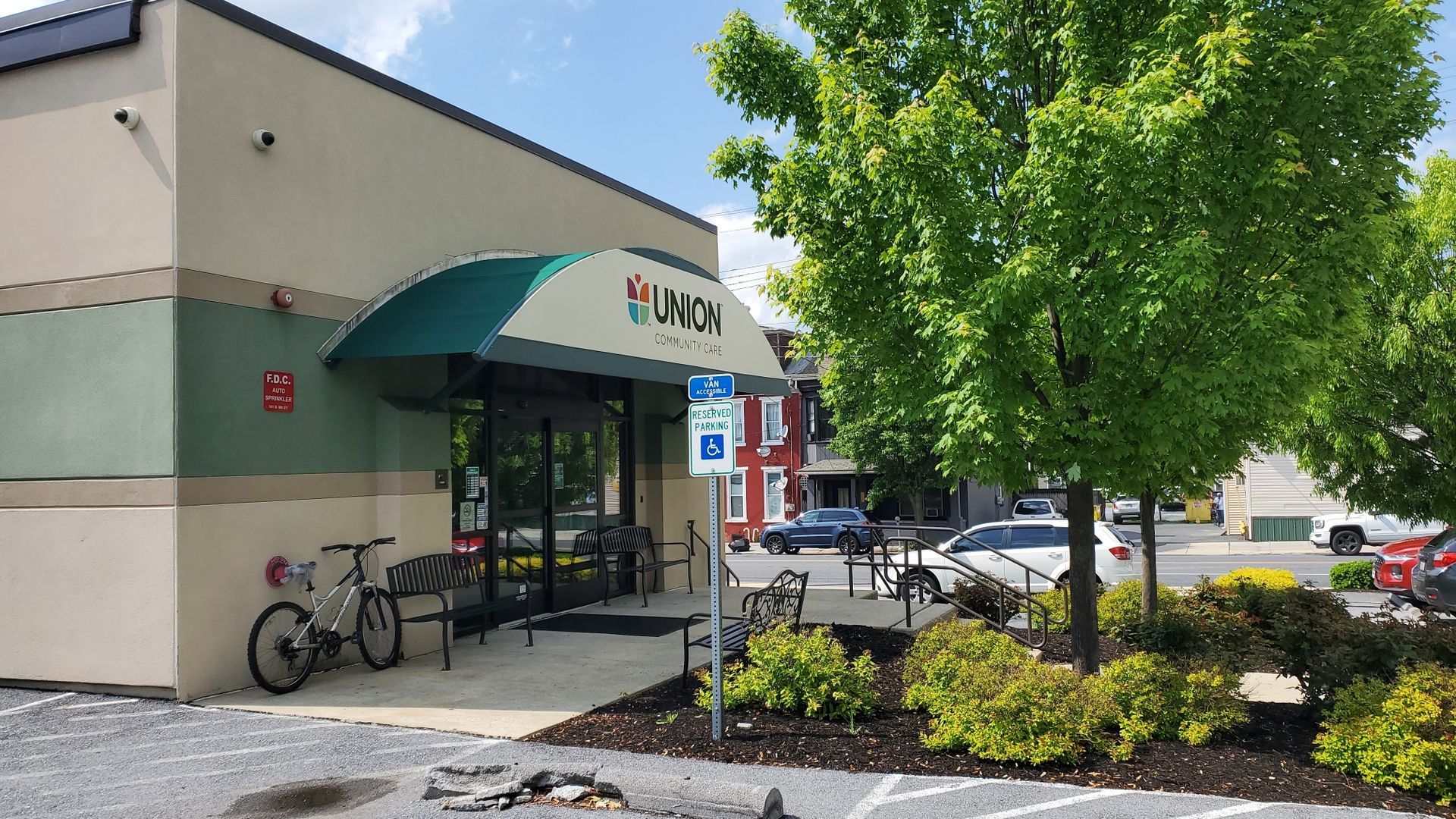 union community care green awnings