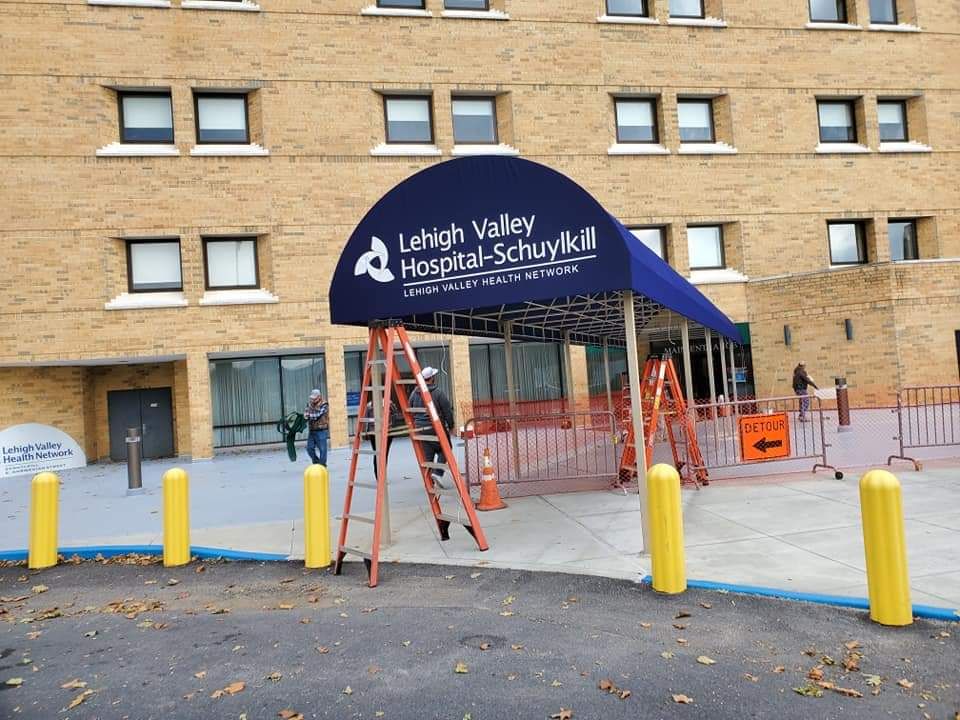 hospital entrance awnings