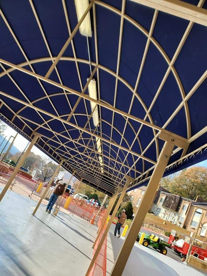 hospital entrance awning frames