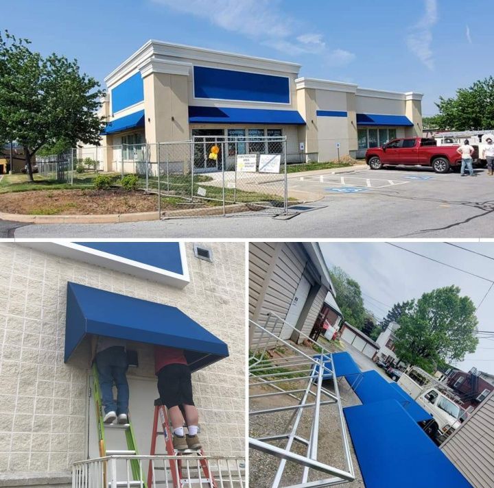 installing commercial awning