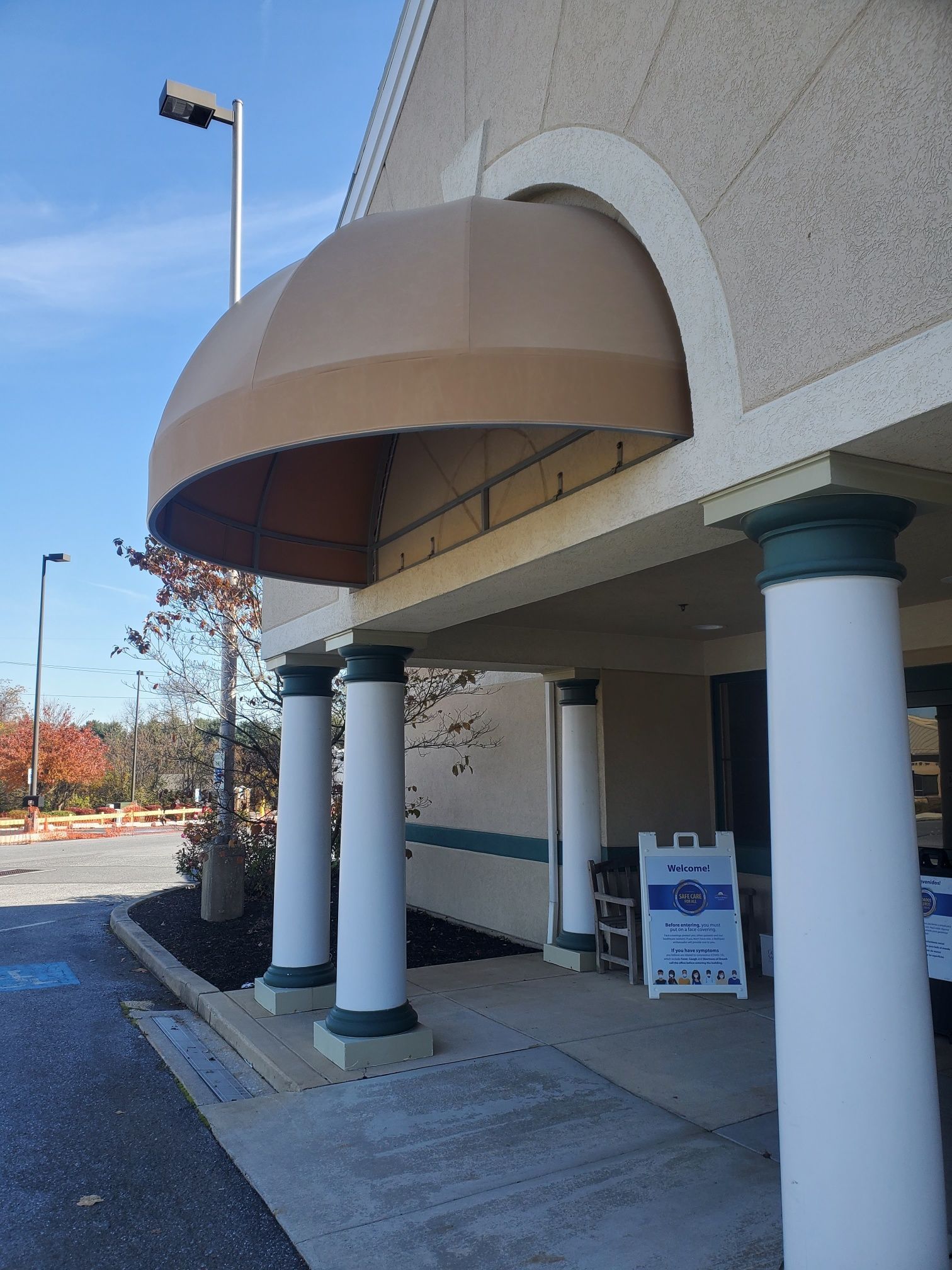 dome type commercial awning