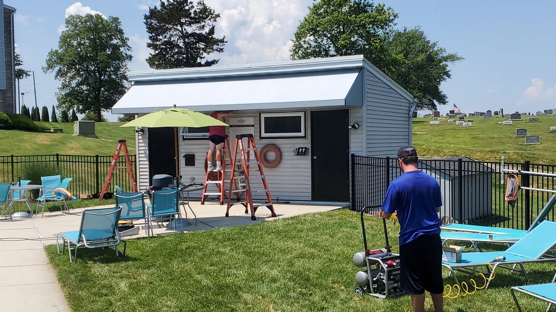 commercial restroom awnings