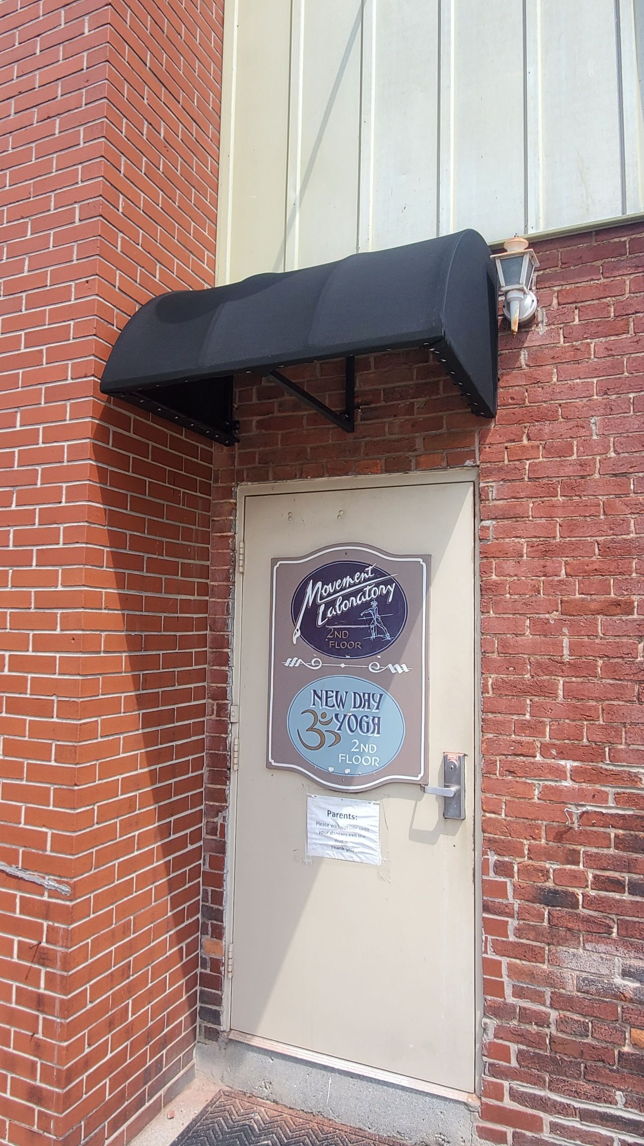 small commercial door awning