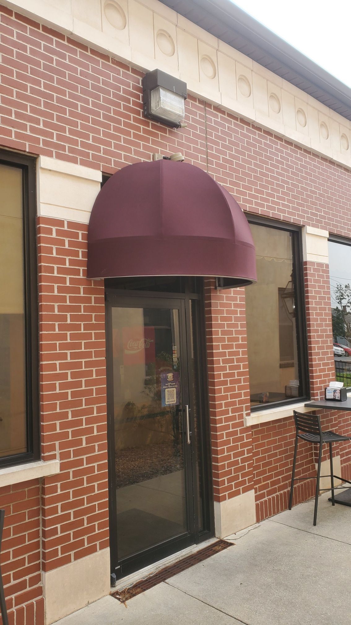dome shape commercial door awning
